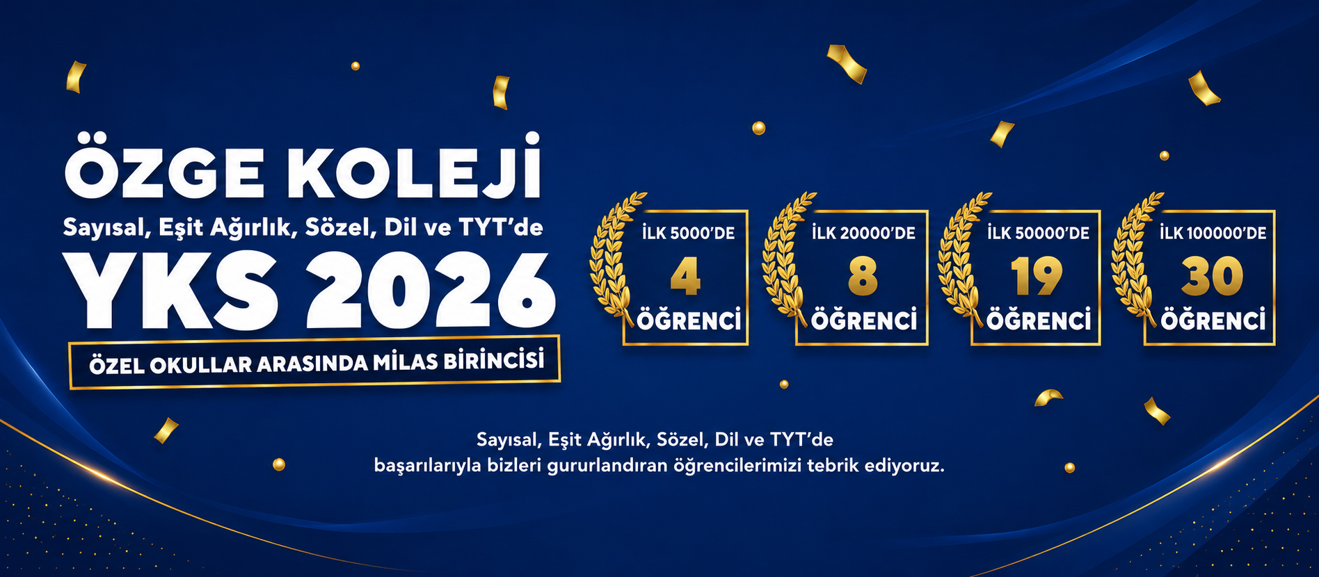 YKS 2026 başarılarımız